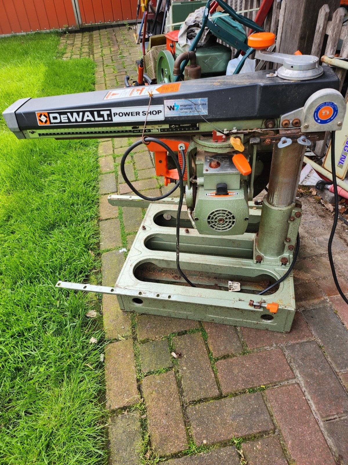 Dewalt afkortzaag werkt goed bel, Ophalen of Verzenden, 1200 watt of meer, Afkortzaag, 70 mm of meer