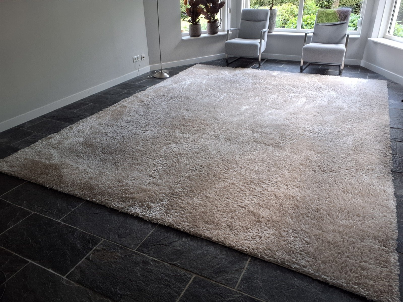 Hoogpolig vloerkleed 300 x 400 cm, Ophalen, Wit, 200 cm of meer, 200 cm of meer
