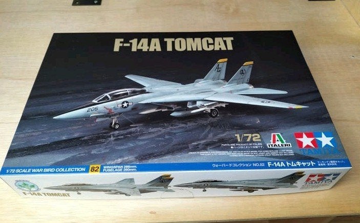 Tamiya F-14A Tomcat, schaal 1/72, 1:72 tot 1:144, Italeri, Ophalen of Verzenden, Zo goed als nieuw