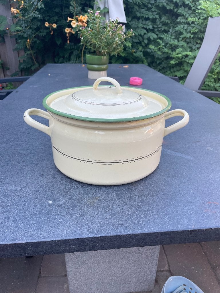 Vintage boerenkeuken: soeppan 5L, Antiek en Kunst, Ophalen of Verzenden