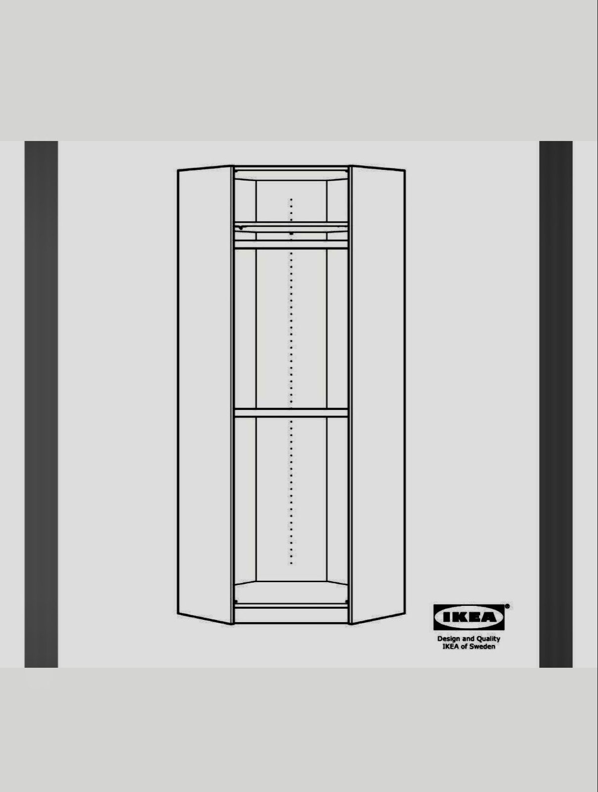 Witte Pax Hoekkast met hoogglans deur - 236 cm hoog, Huis en Inrichting, Ophalen, Kunststof, 100 tot 150 cm, 200 cm of meer