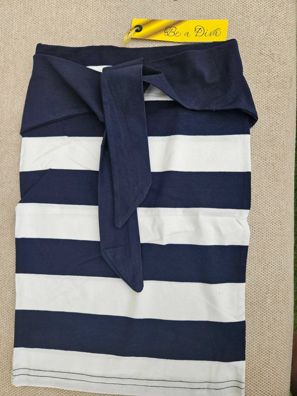 Gestreepte rok van Be a Diva - Navy/Wit, Maat 14, Meisje, Nieuw, Ophalen of Verzenden, Jurk of Rok
