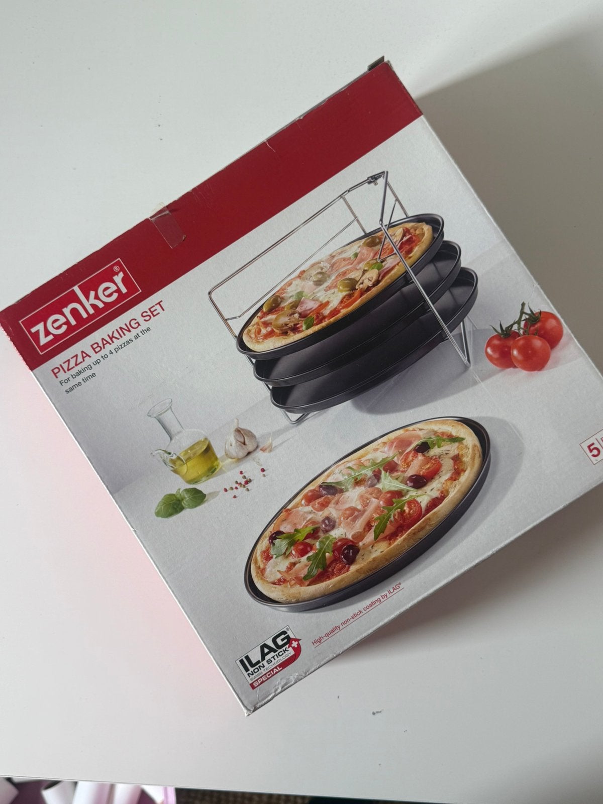 PIZZA BAK SET / 4 pizzas tegelijk bakken, Ophalen of Verzenden, Nieuw