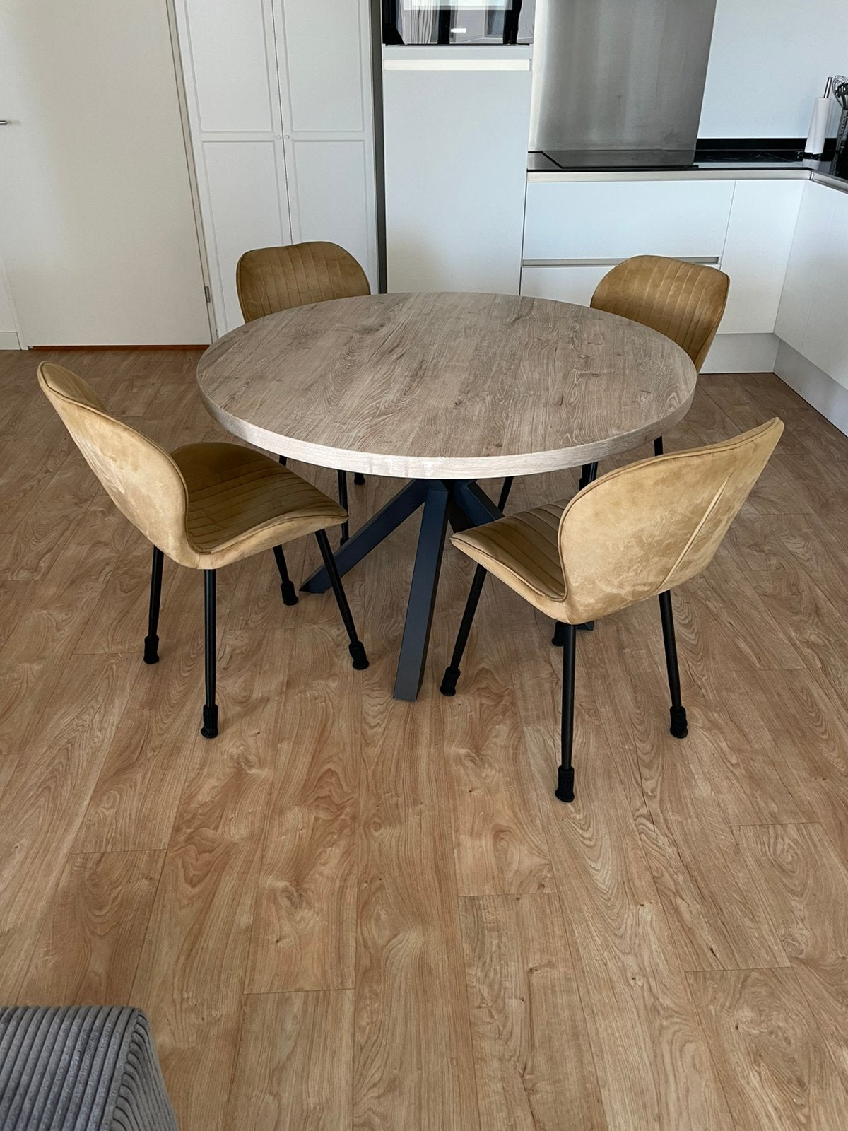 Eettafel Bressano Naturel, Ophalen, Rond, 50 tot 100 cm, Zo goed als nieuw