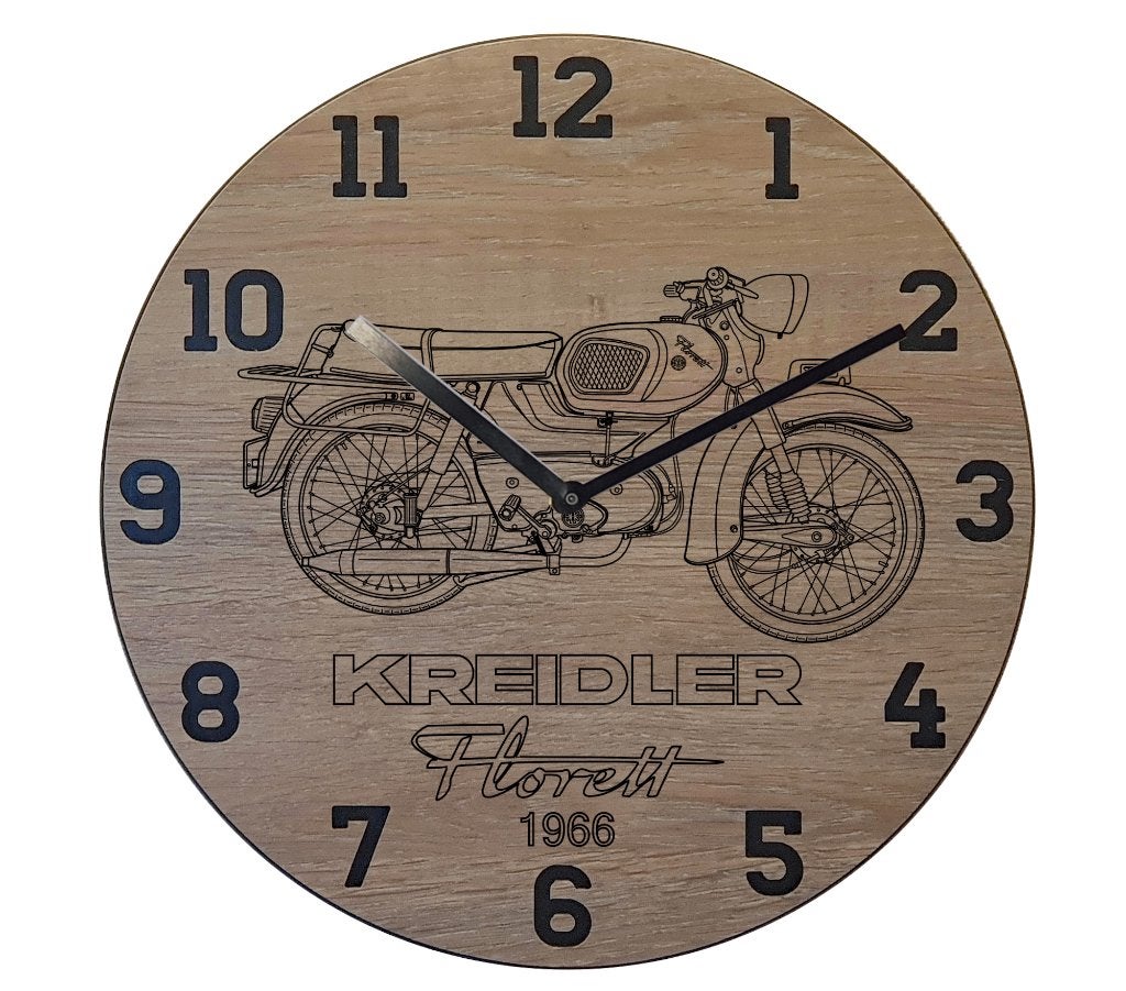 Kreidler Florett 1966 - Thema klok, Ophalen of Verzenden, Nieuw, Wandklok