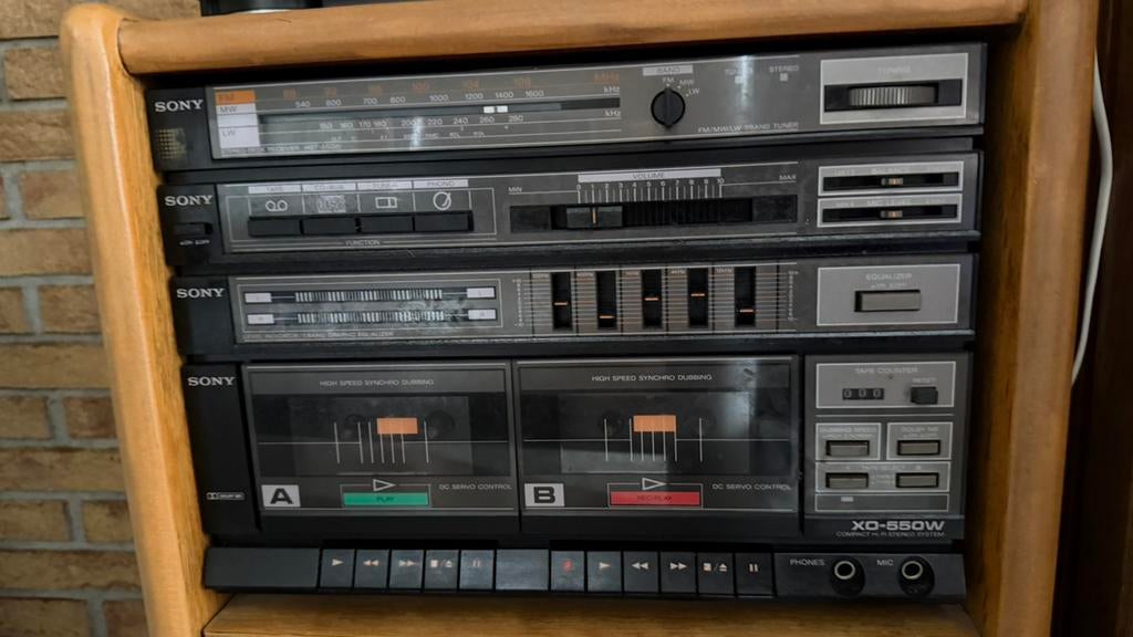 Vintage Sony Stereo Set XO-550W, Ophalen, Gebruikt, Tuner of Radio, Sony