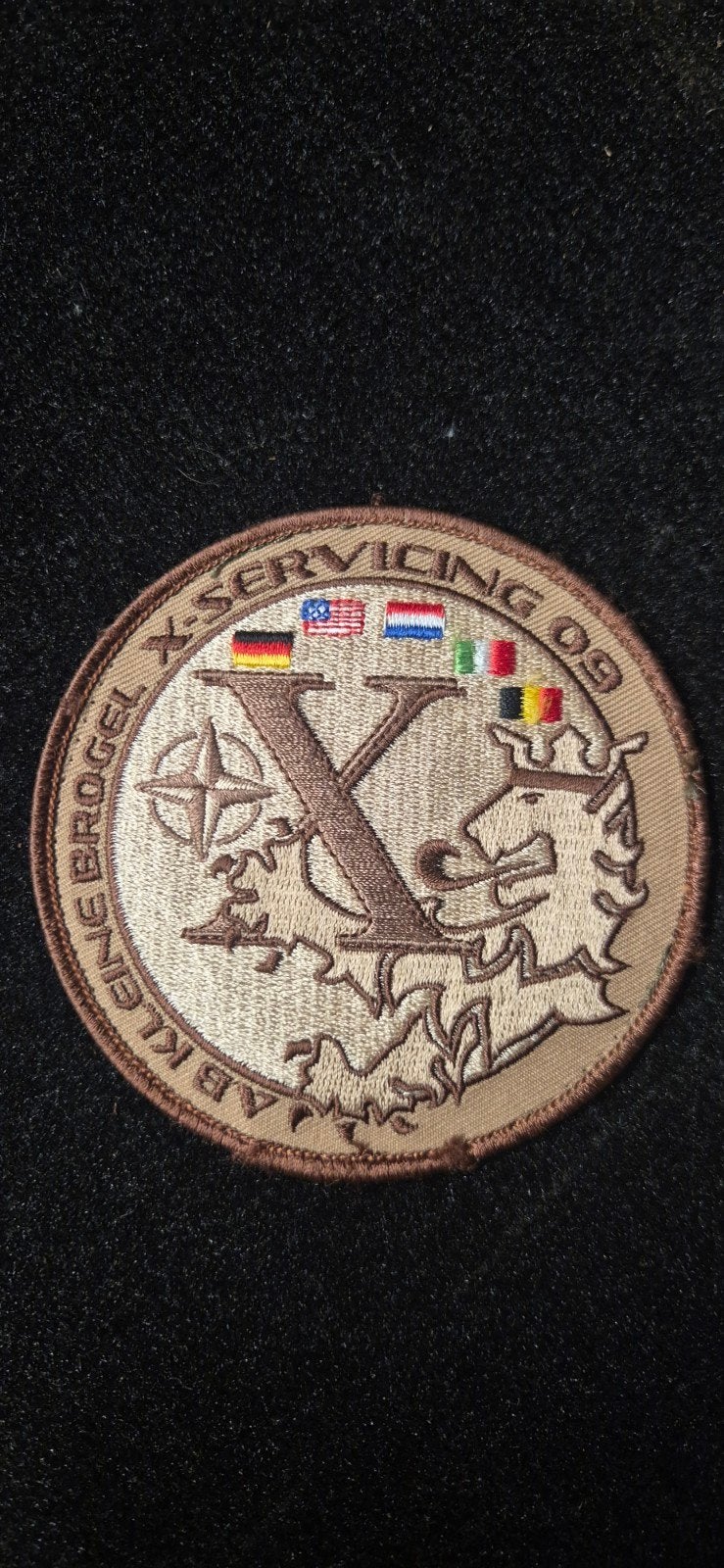 Patch X-Servicing 09 AB Kleine Brogel, Verzamelen, Ophalen of Verzenden, Luchtmacht, Embleem of Badge
