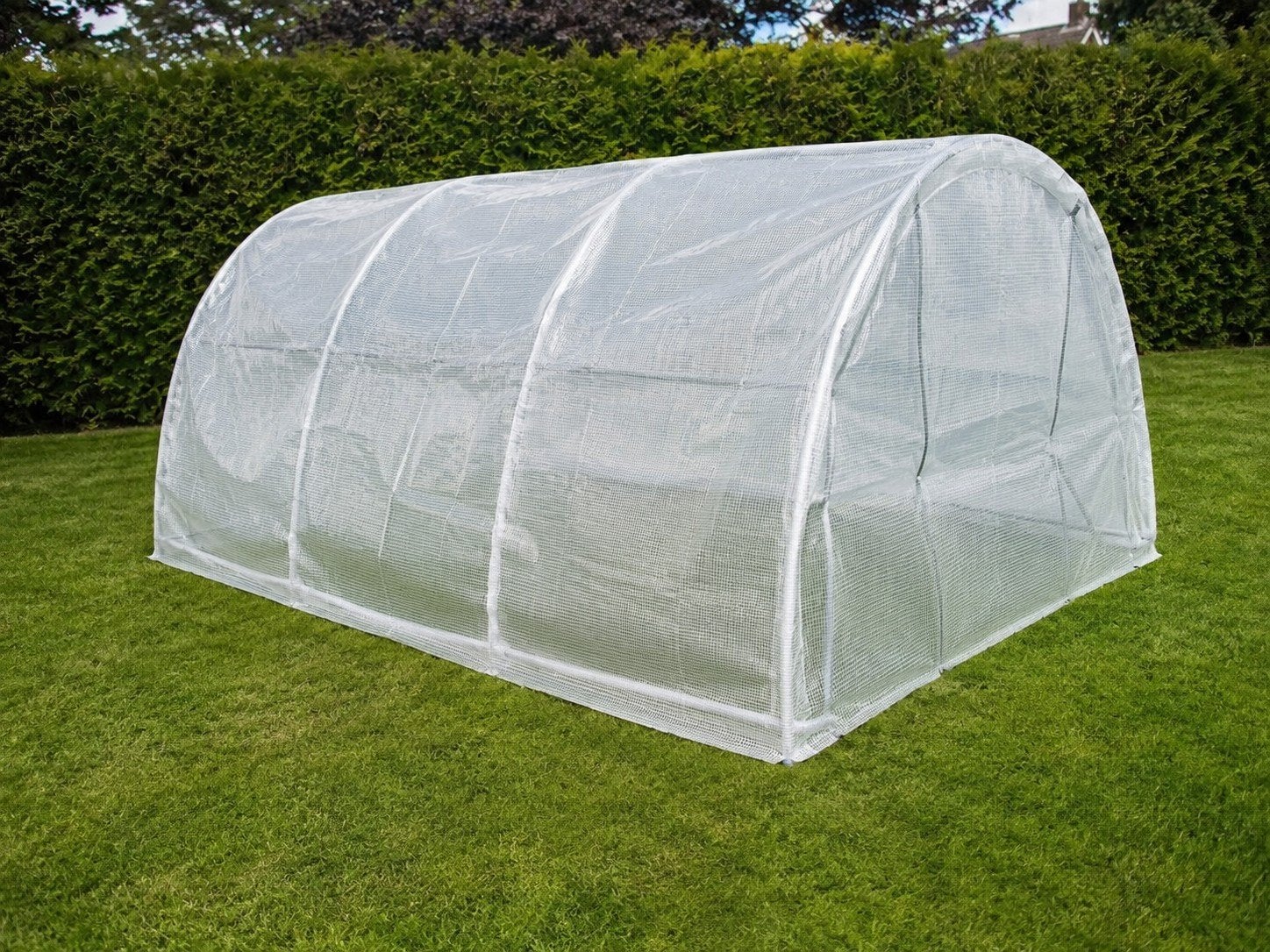 Tunnel kas voor over zwembad - 5x3 meter, open en ritsbaar, Tuin en Terras, Gebruikt, Folie, Kweekkas, Ophalen