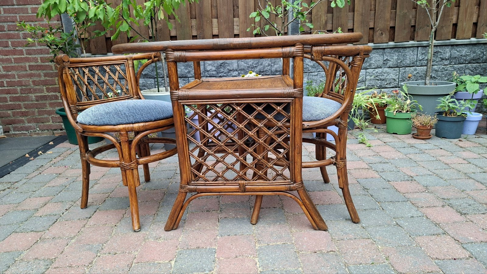 Vintage bistro set, Ophalen, Gebruikt, 2 zitplaatsen