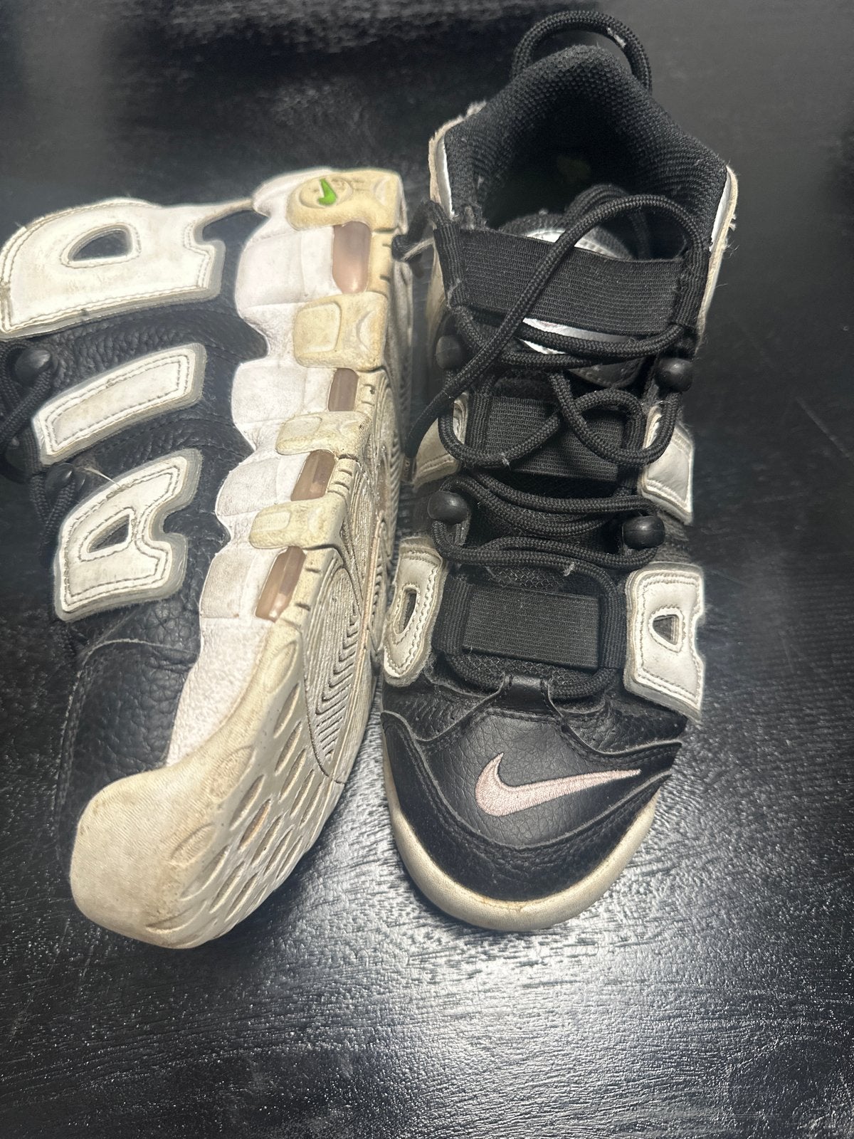 Nike Air More Uptempo '96 - Zwart/Wit (Maat 39), Ophalen of Verzenden, Gedragen, Zwart, Sneakers of Gympen