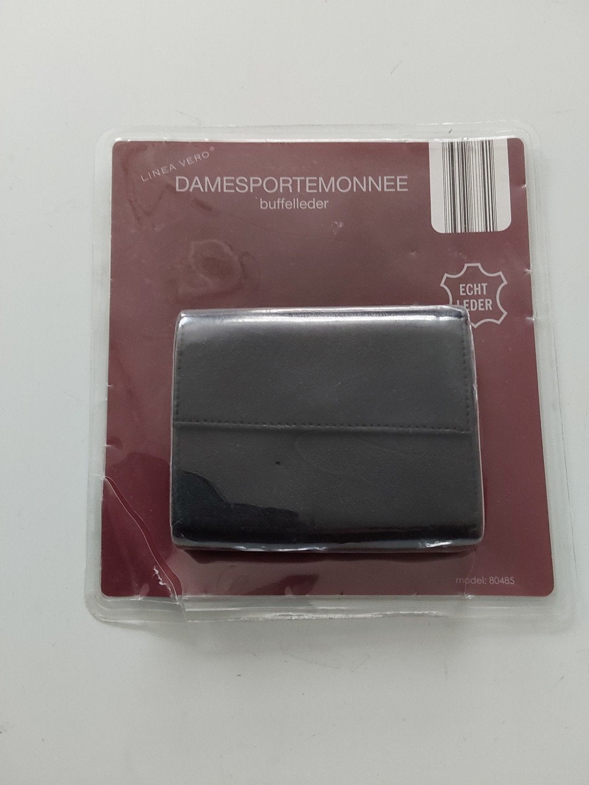 Damesportemonnee buffelleder 🆕️, Ophalen of Verzenden, Nieuw, Zwart