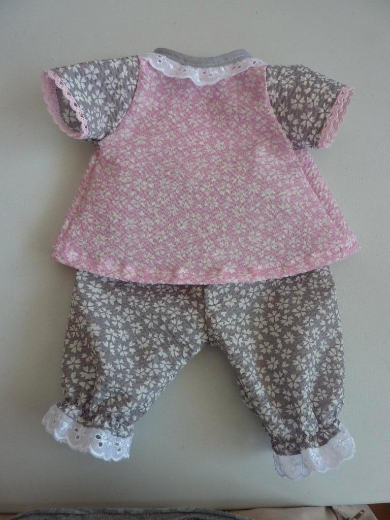 Setje roze/grijs past de baby born van 43 cm.Poppenkleertjes, Ophalen of Verzenden, Nieuw, Babypop