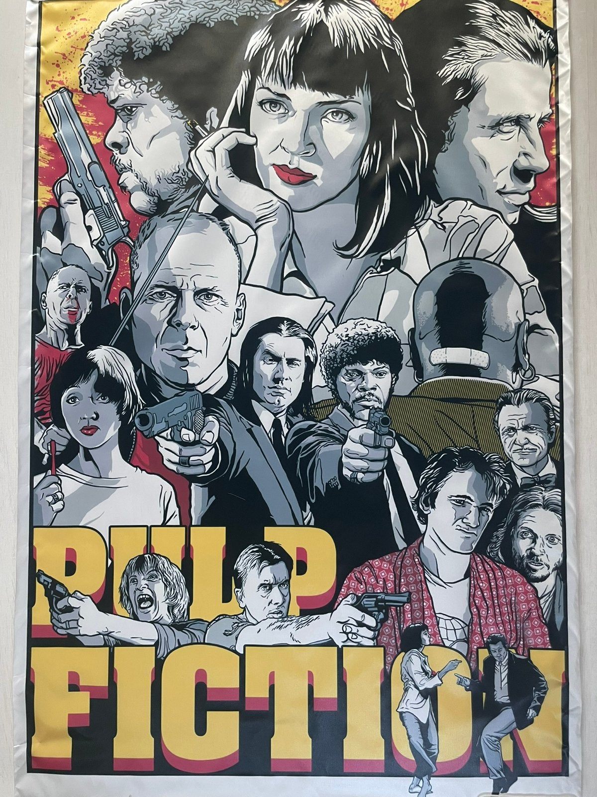 Pulp Fiction, poster op doek, Ophalen of Verzenden, Gebruikt