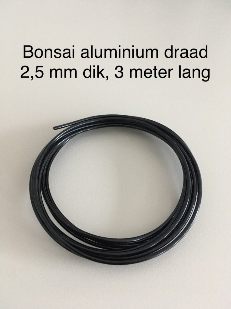 Bonsai aluminium draad 2,5 mm dik, 3 meter lang, Ophalen of Verzenden, Nieuw, 20 meter of meer