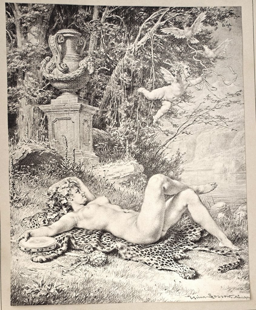 Triomphe de Cupidon 1881 12 dessins erotiques Henri Lossow, Antiek en Kunst, Ophalen of Verzenden