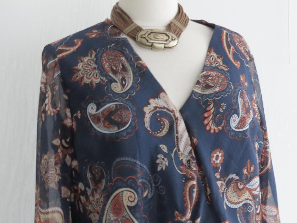 BOHO/IBIZA, Lange jurk met transparante mouw mt 42, Overige kleuren, BCP, Verzenden, Maat 42/44 (L)