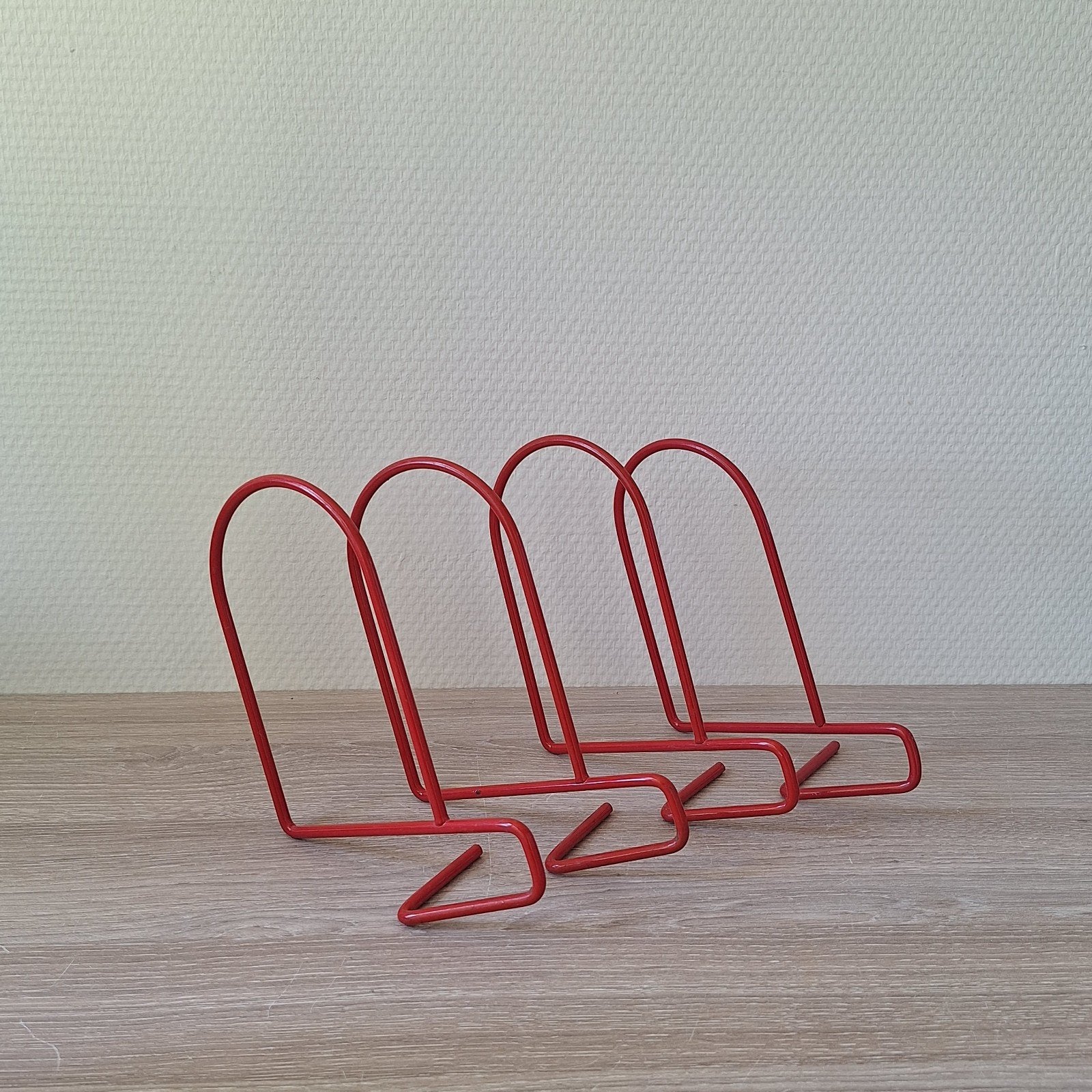 4 vintage rode Ikea Flit boekensteunen bookends, Huis en Inrichting, Woonaccessoires | Wandplanken en Boekenplanken, Ophalen of Verzenden