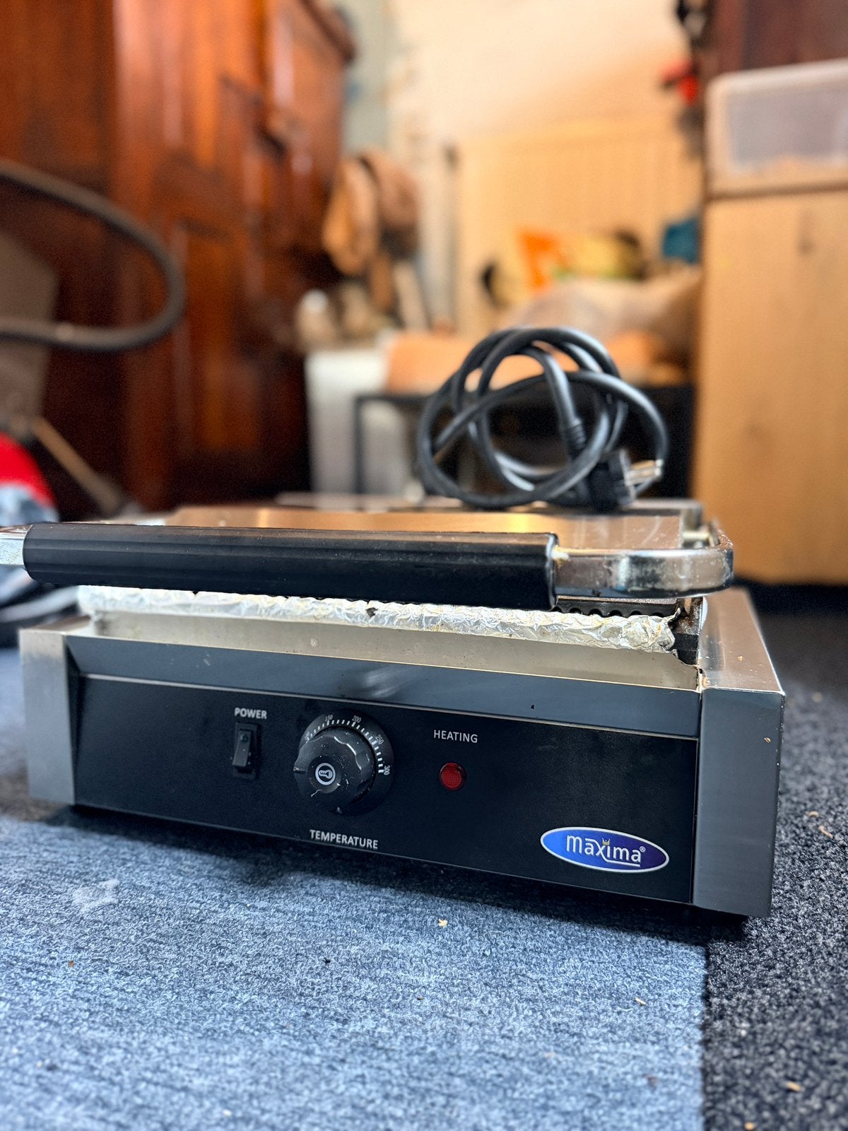 Maxima Professionele Contactgrill  / Tostiapparaat, Ophalen, Zo goed als nieuw