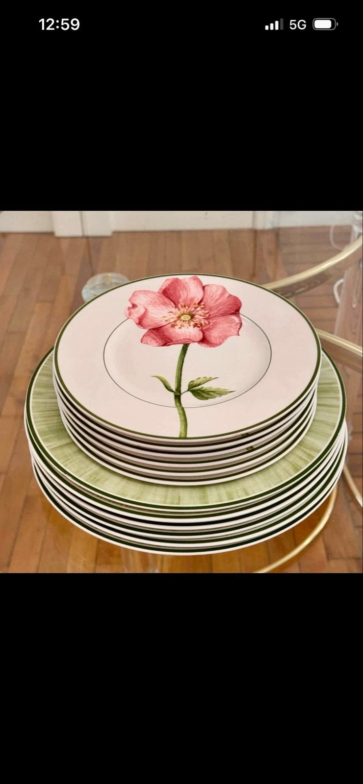 Villeroy & Boch Flora borden - 12 stuks (22 & 27 cm), Villeroy & Boch, Ophalen of Verzenden, Zo goed als nieuw, Bord(en)