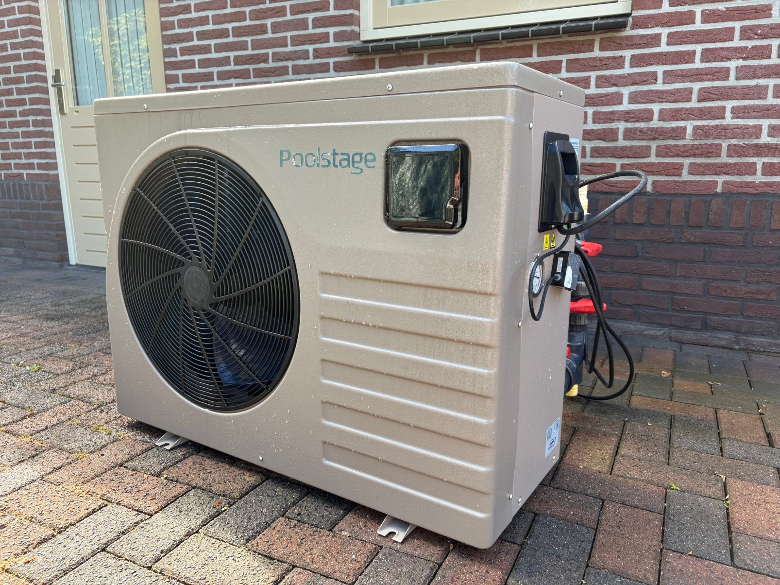 Poolstage warmtepomp PMXE14i 16KW ZGAN met nieuwe afdekhoes, Ophalen, Zo goed als nieuw
