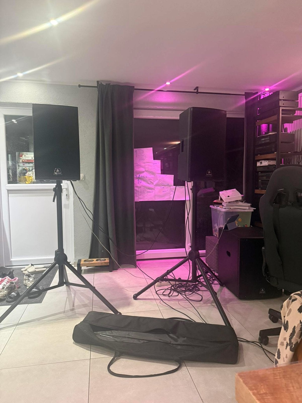 Devine 2x onyx 12A 1x onyx 15SA subwoofer aktieve set, Audio, Tv en Foto, Luidsprekers, Subwoofer, Zo goed als nieuw, 120 watt of meer