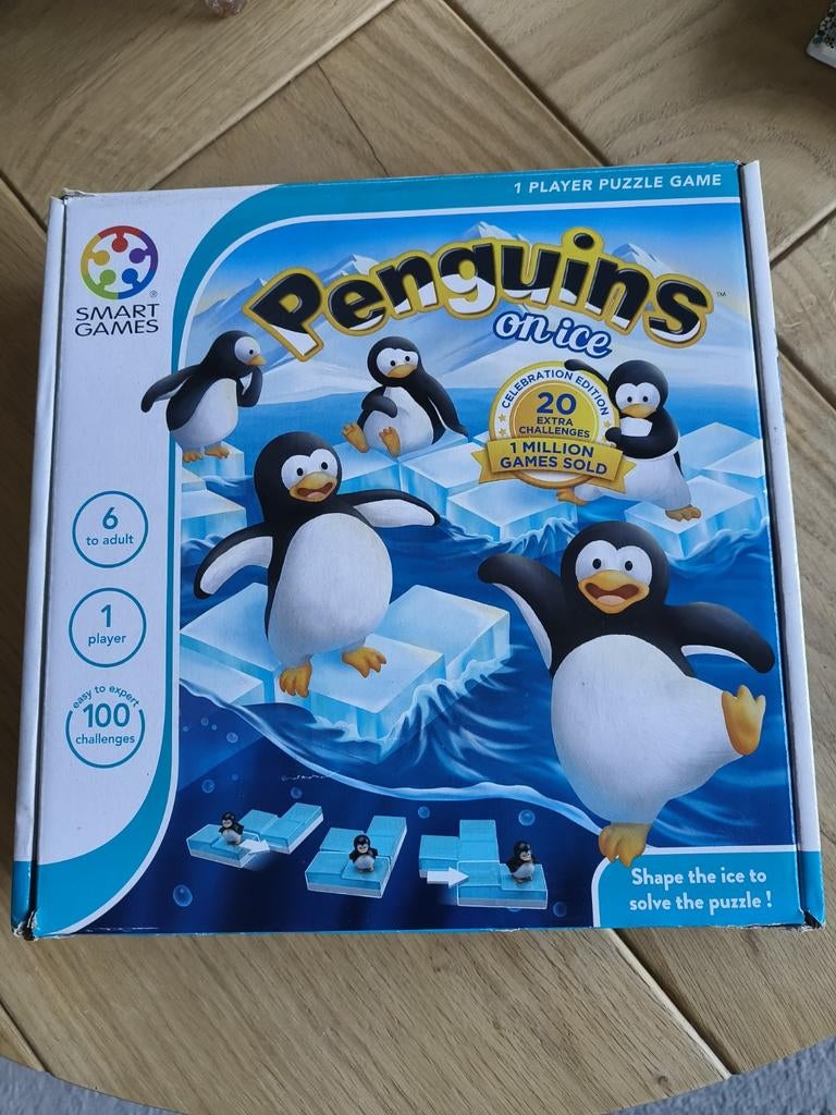 SmartGames Penguins on Ice - Puzzelspel, Hobby en Vrije tijd, Ophalen of Verzenden, Minder dan 500 stukjes, Zo goed als nieuw