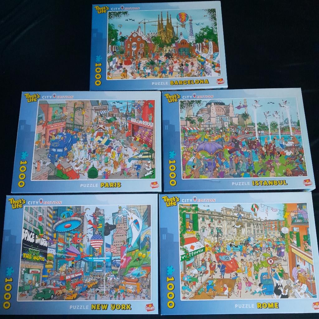 5 puzzels, Ophalen, 500 t/m 1500 stukjes, Zo goed als nieuw, Legpuzzel