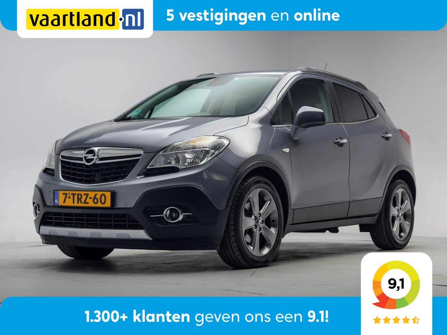 Opel Mokka 1.4 T Cosmo [ Navi Half Leder Camera Trekhaak ], Auto's, Opel, Gebruikt, 4 cilinders, Handgeschakeld, 1364 cc