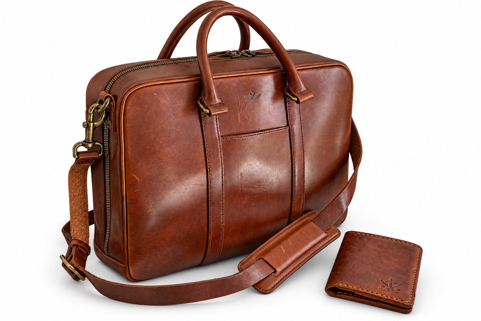 Satchel & Page Diplomat Aktetas van Plantaardig Gelooid Leer, Ophalen of Verzenden, Gebruikt, Bruin, Overige typen