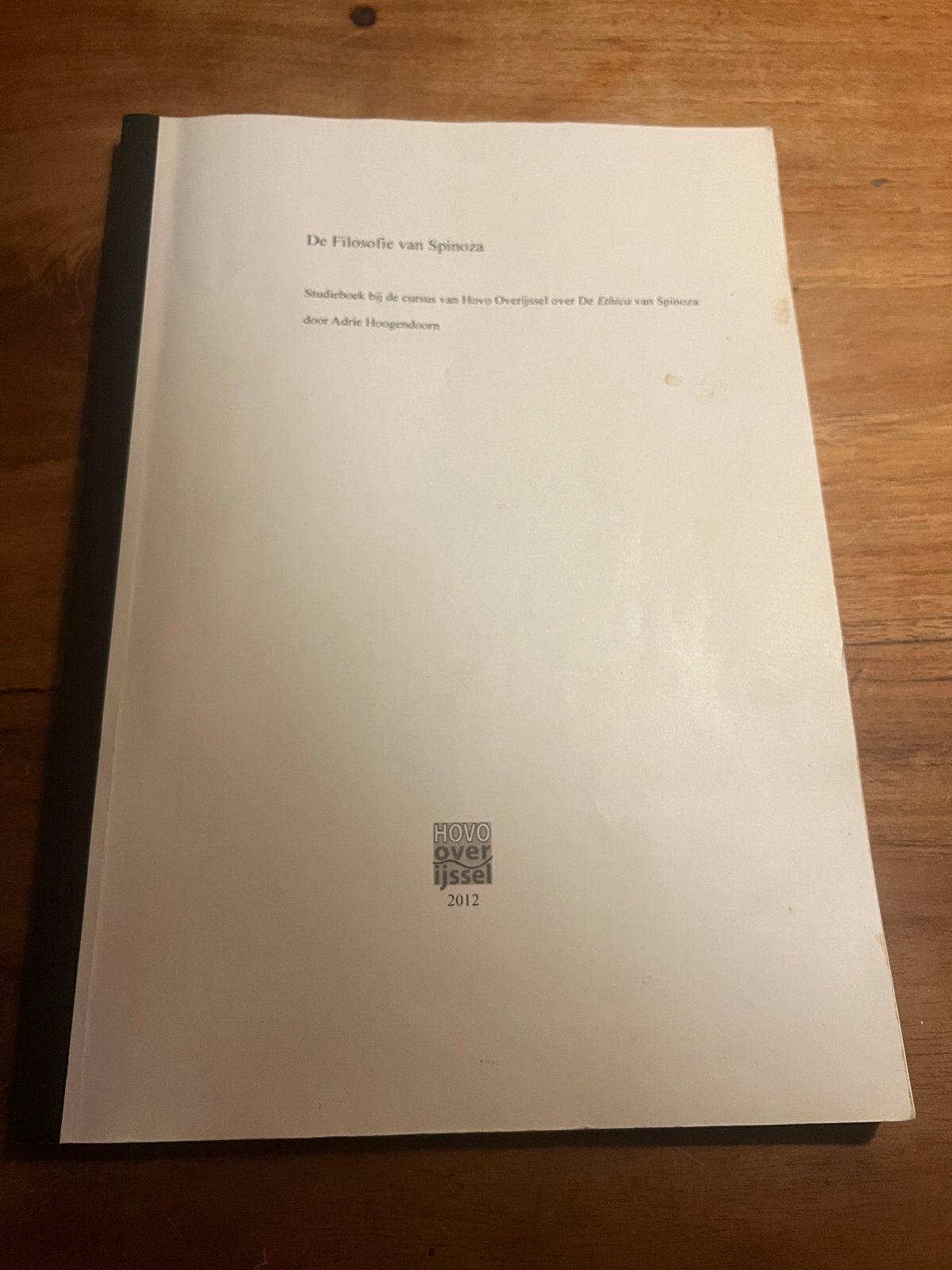De Filosofie van Spinoza - Studieboek Hovo Overijssel, Ophalen of Verzenden, Gelezen, Wijsbegeerte of Ethiek