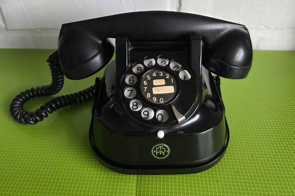 RTT - 56 Telefoon zwart, Ophalen, Zo goed als nieuw, Met draaischijf