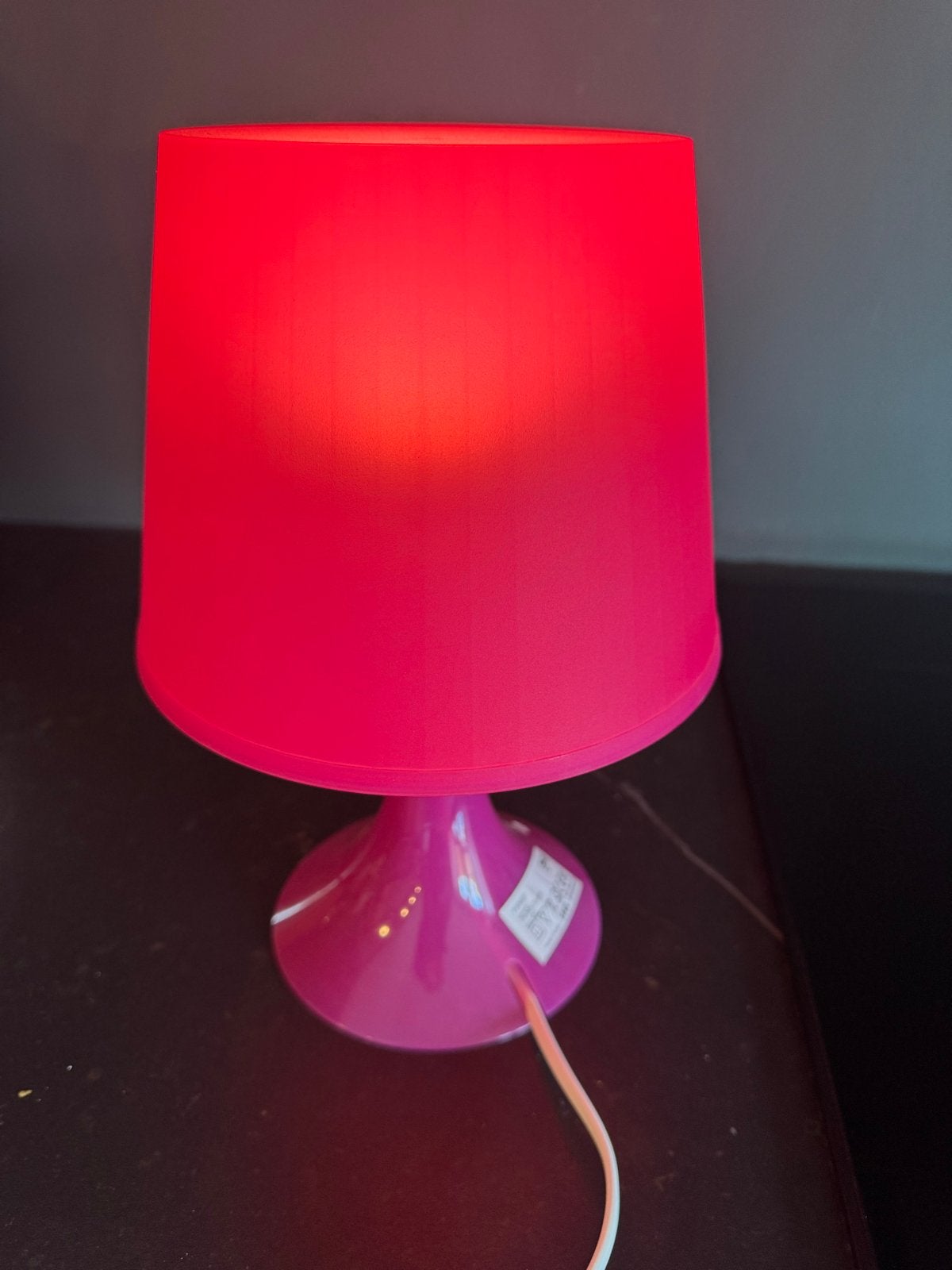Ikea Roze Tafellamp - Sfeerlamp, E14 (klein), IKEA, Roze, Met schakelaar