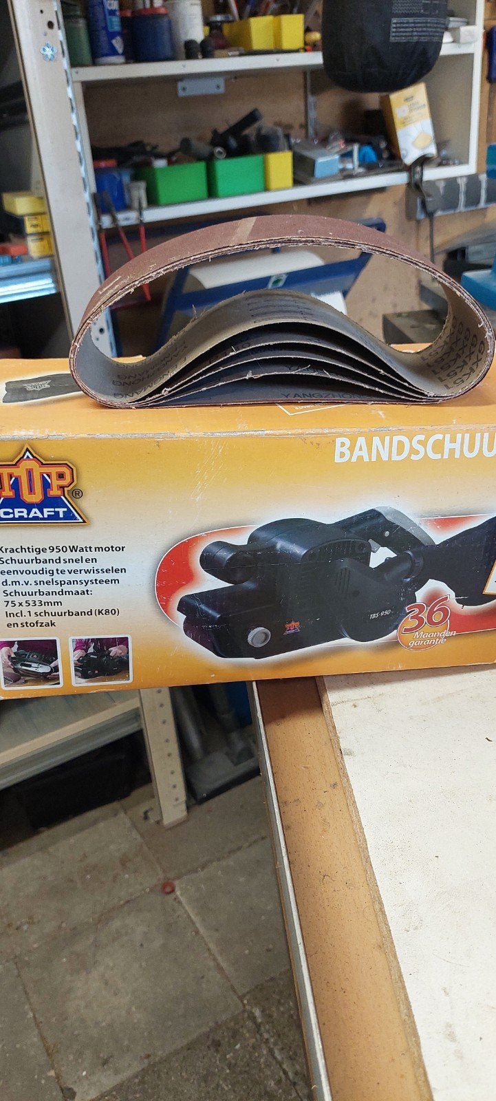 Top Craft Bandschuurmachine 950W met schuurbanden, Ophalen of Verzenden