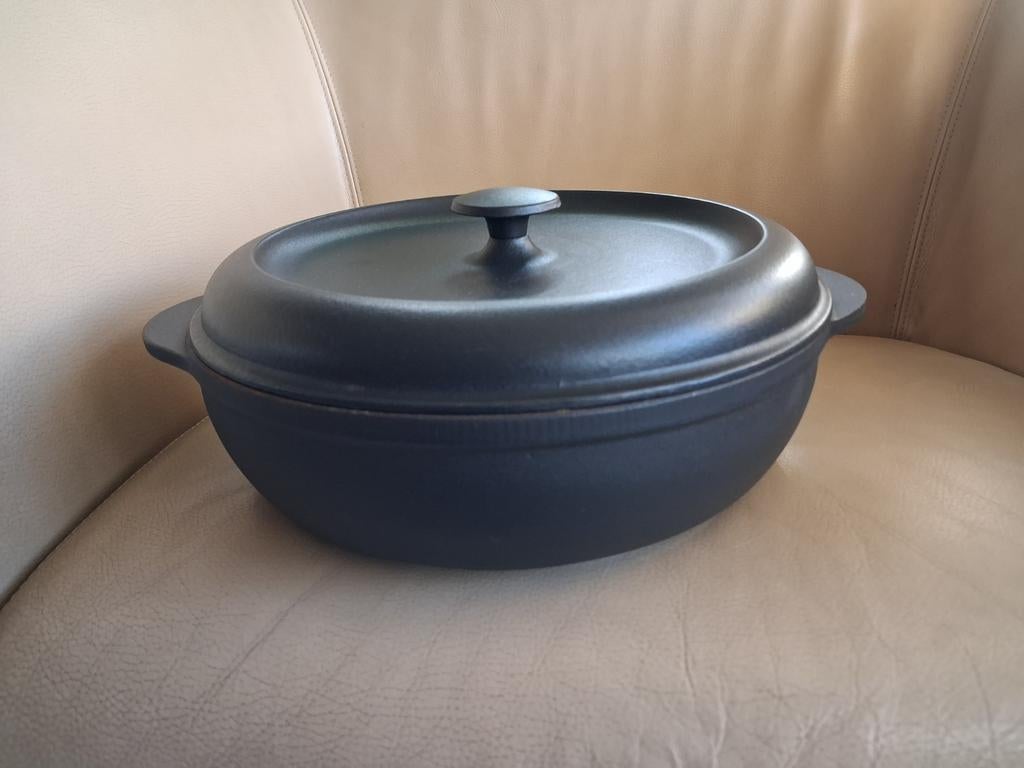 Made in France gietijzeren braadpan 28cm, Huis en Inrichting, Ophalen of Verzenden, Zo goed als nieuw, Koekenpan of Braadpan, Gietijzer