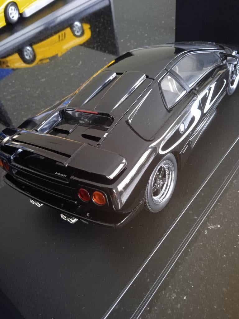 Te koop AutoArt Lamborghini Diablo SV zwart 1:28, Ophalen of Verzenden, Zo goed als nieuw, Autoart