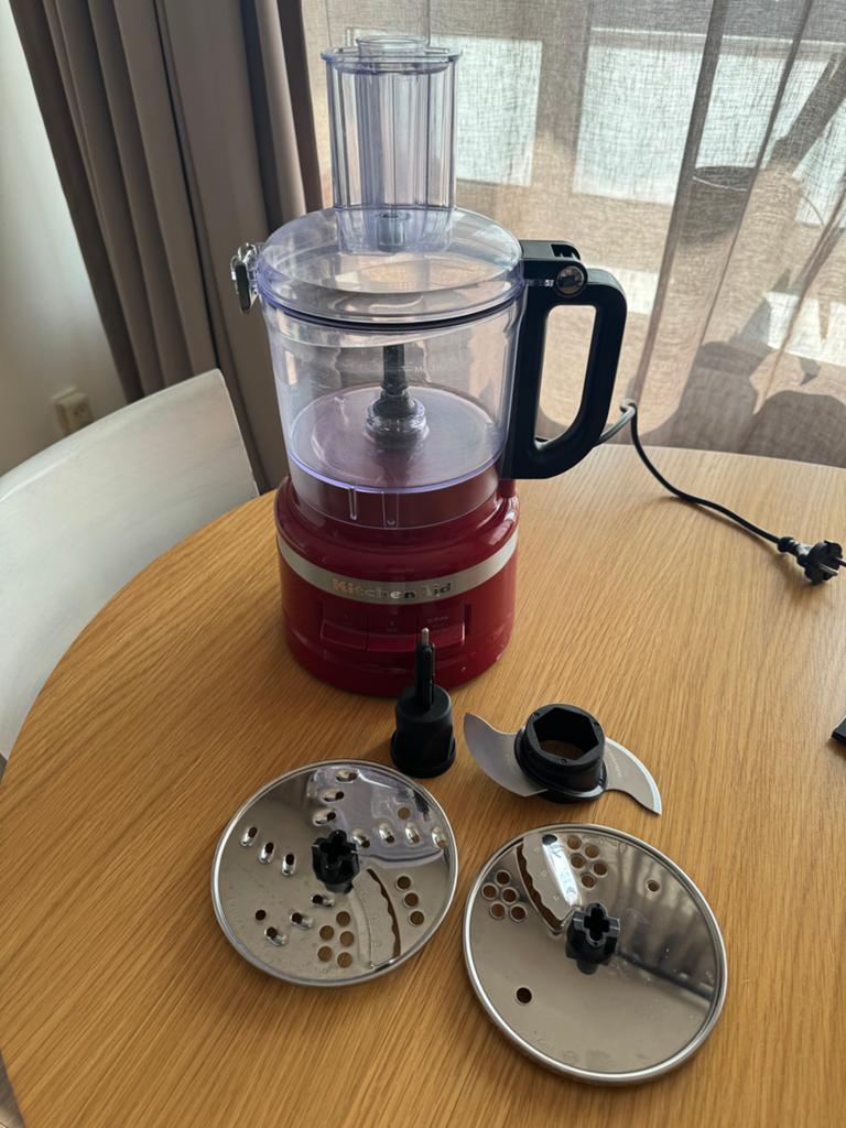 KitchenAid Foodprocessor 1.7L - Rood, Witgoed en Apparatuur, Keukenmixers, 1 tot 2 liter, 2 snelheden, Ophalen of Verzenden, Zo goed als nieuw