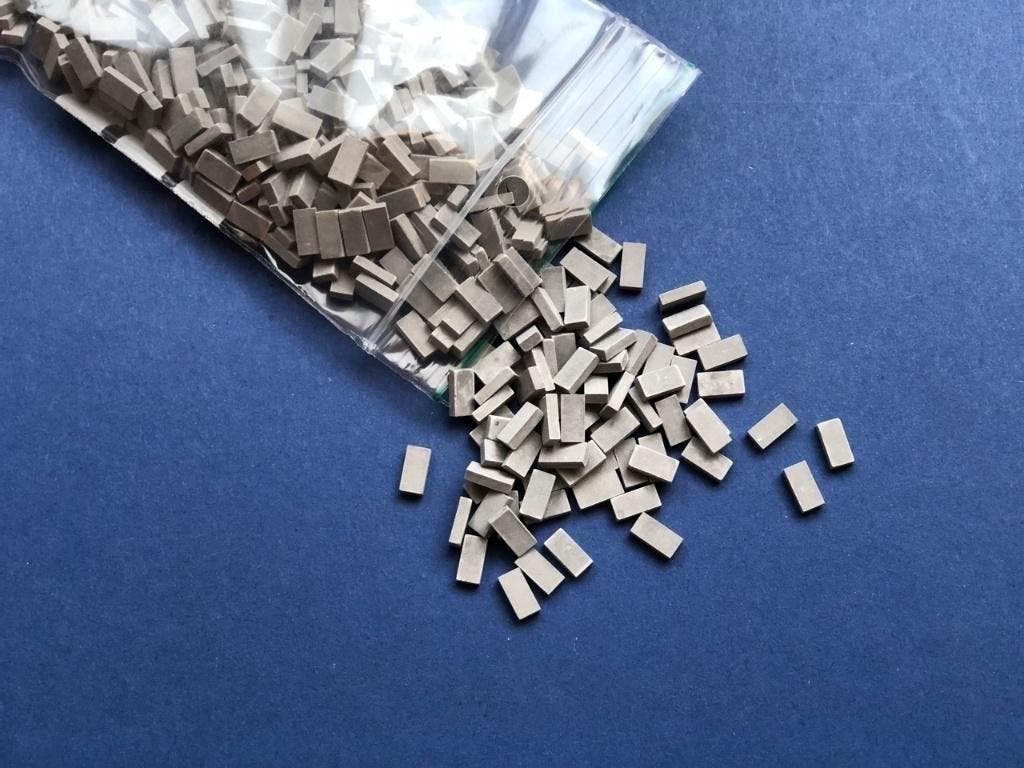 grey bricks - bakstenen grijs 3.000x	1/87, Verzenden, Nieuw, 1:50 of kleiner