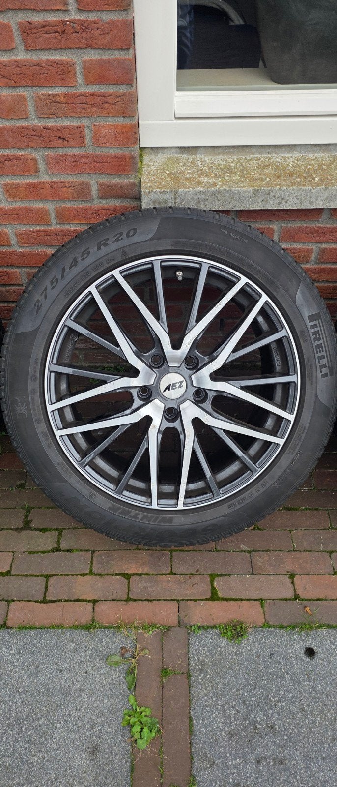 Porsche Cayenne velgen met Pirelli winterbanden - 20 inch, Ophalen, Gebruikt, 275 mm, Banden en Velgen