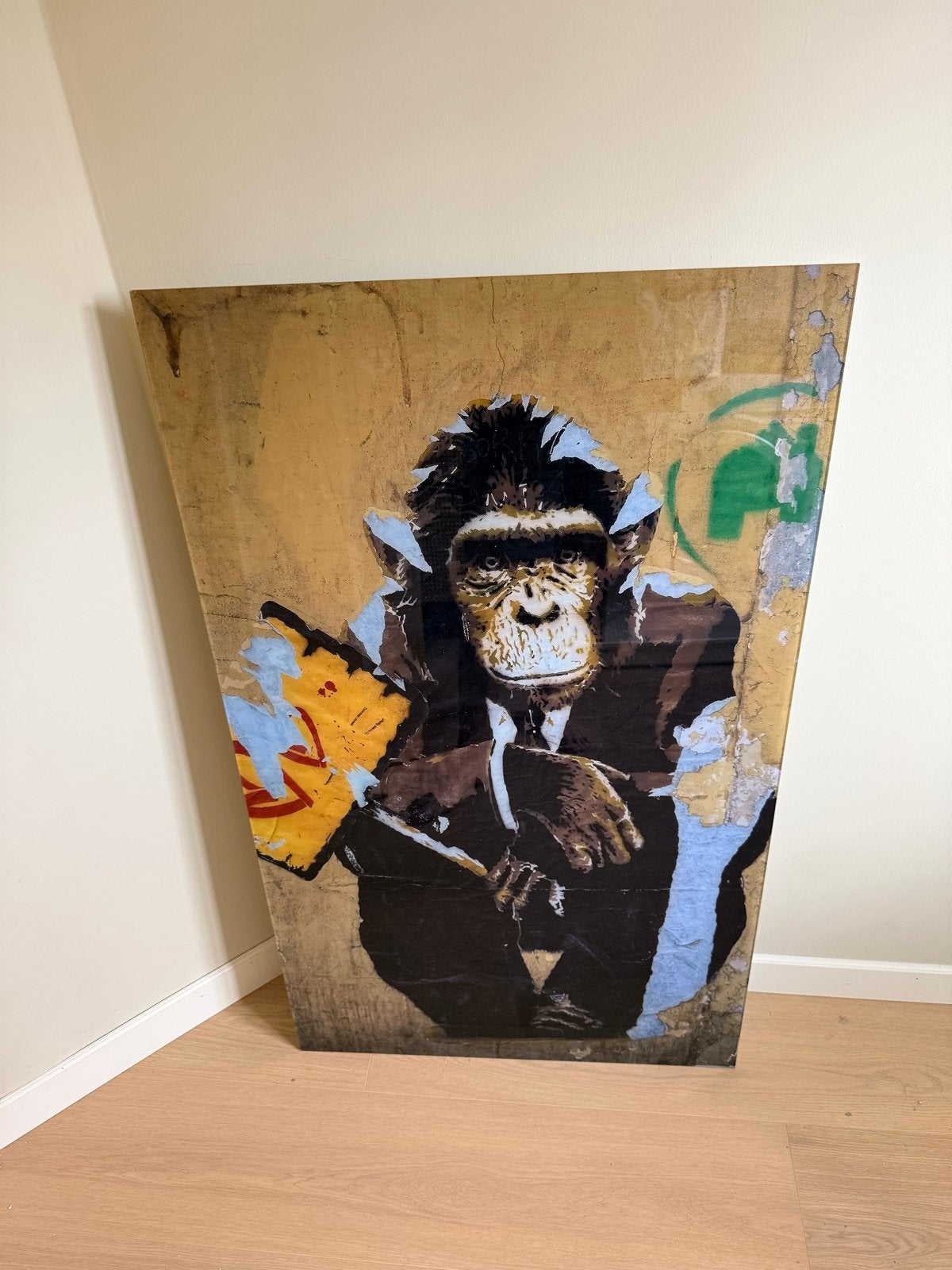 Monkey Business Apen Schilderij, Ophalen, Hout, Dieren, Print