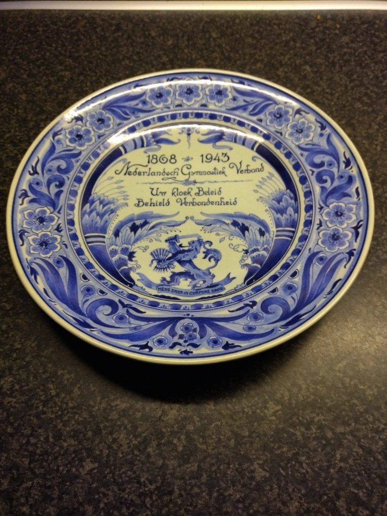 Delfts blauw wandbord 437, Antiek en Kunst, Antiek | Keramiek en Aardewerk, Ophalen of Verzenden