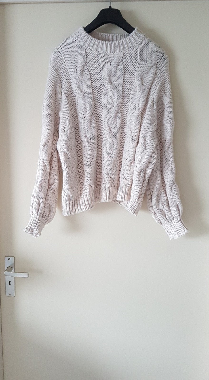 trui kabel beige one size, Verzenden, Nieuw, Beige