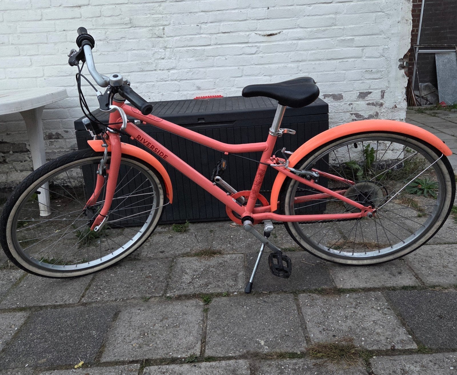 stoere Riverside meisjesfiets met versnellingen 24 inch, Fietsen en Brommers, Gebruikt, Velgrem, Versnellingen, 50 tot 53 cm