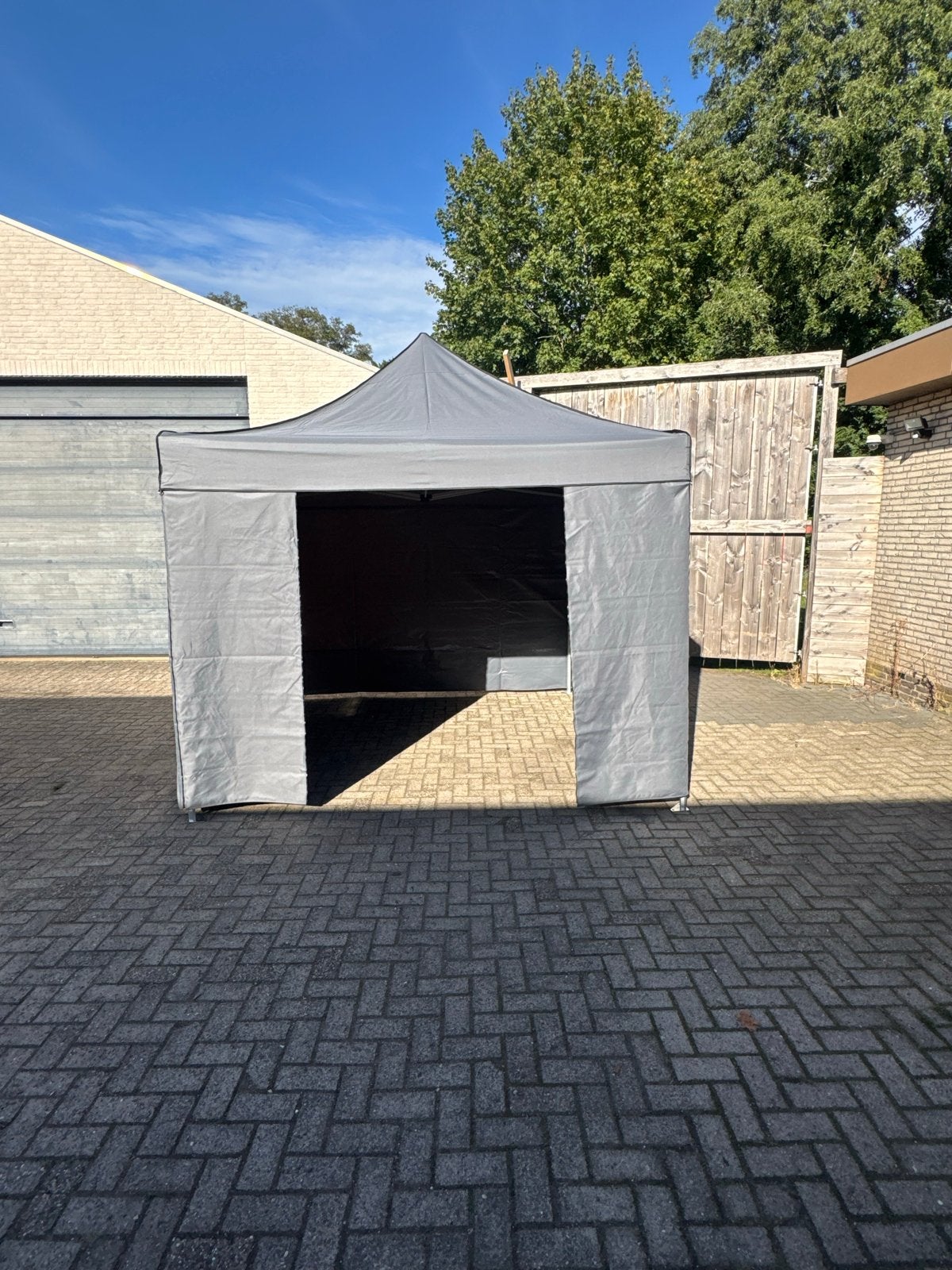 Partytent 3x3m Grijs – 40mm Hex Frame + Zijwanden