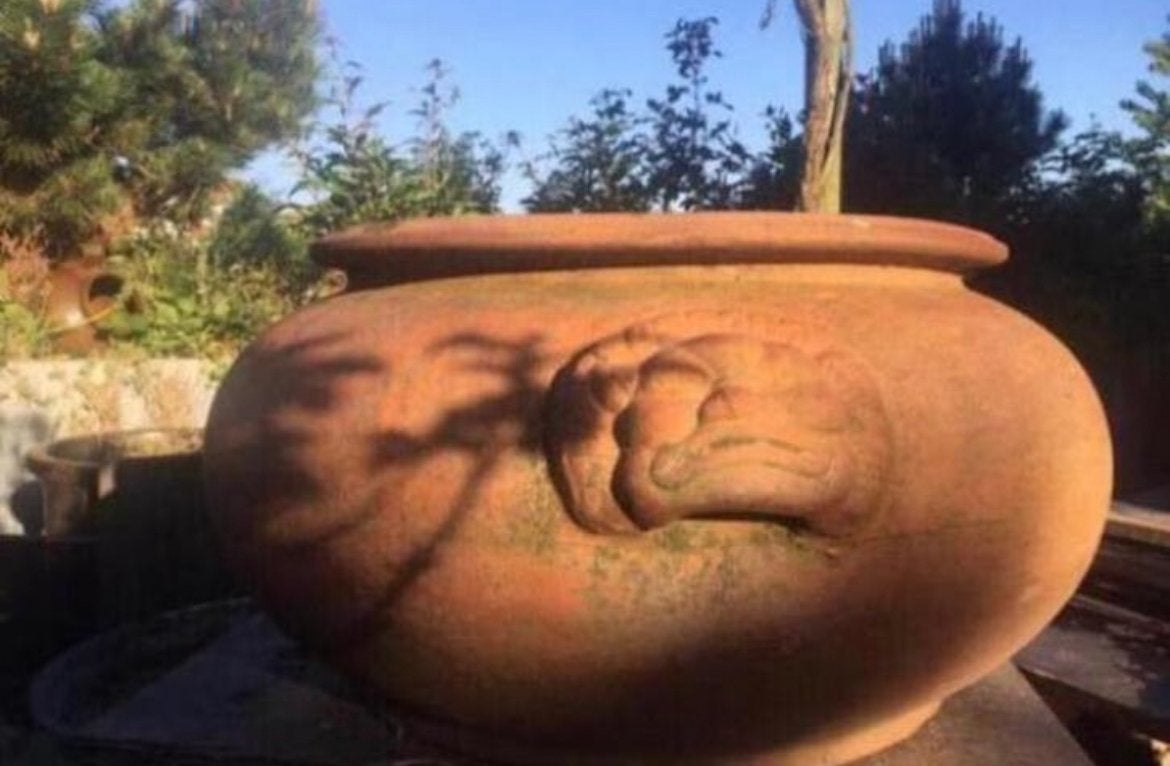 Prachtige oude terracotta potten oud Hollandse kwaliteit, Ophalen, Gebruikt, 40 cm of meer, Rond