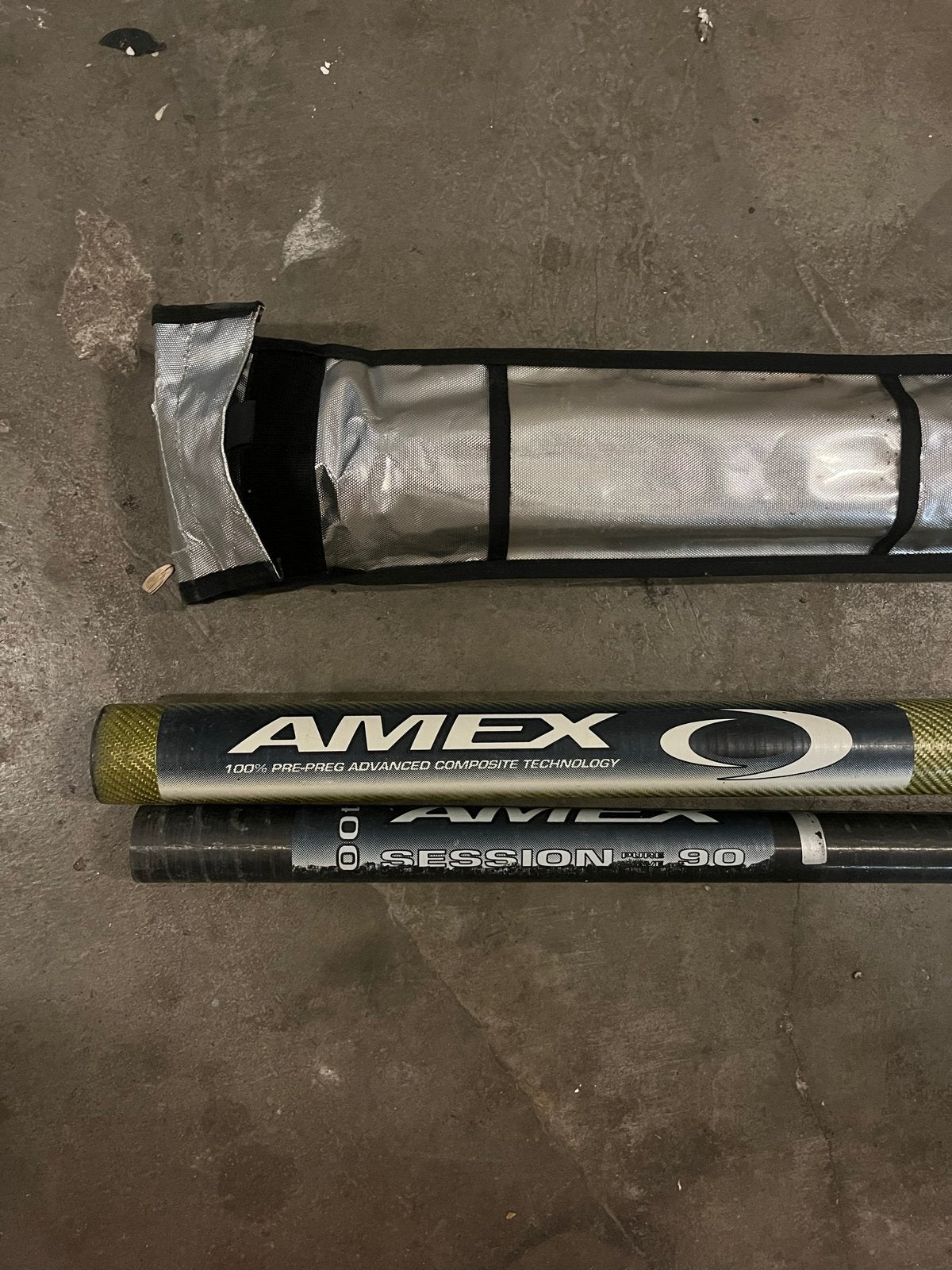 Windsurf masten: Amex 90% carbon, Gun Sails 70% carbon, Poin, Watersport en Boten, Ophalen of Verzenden, Zo goed als nieuw