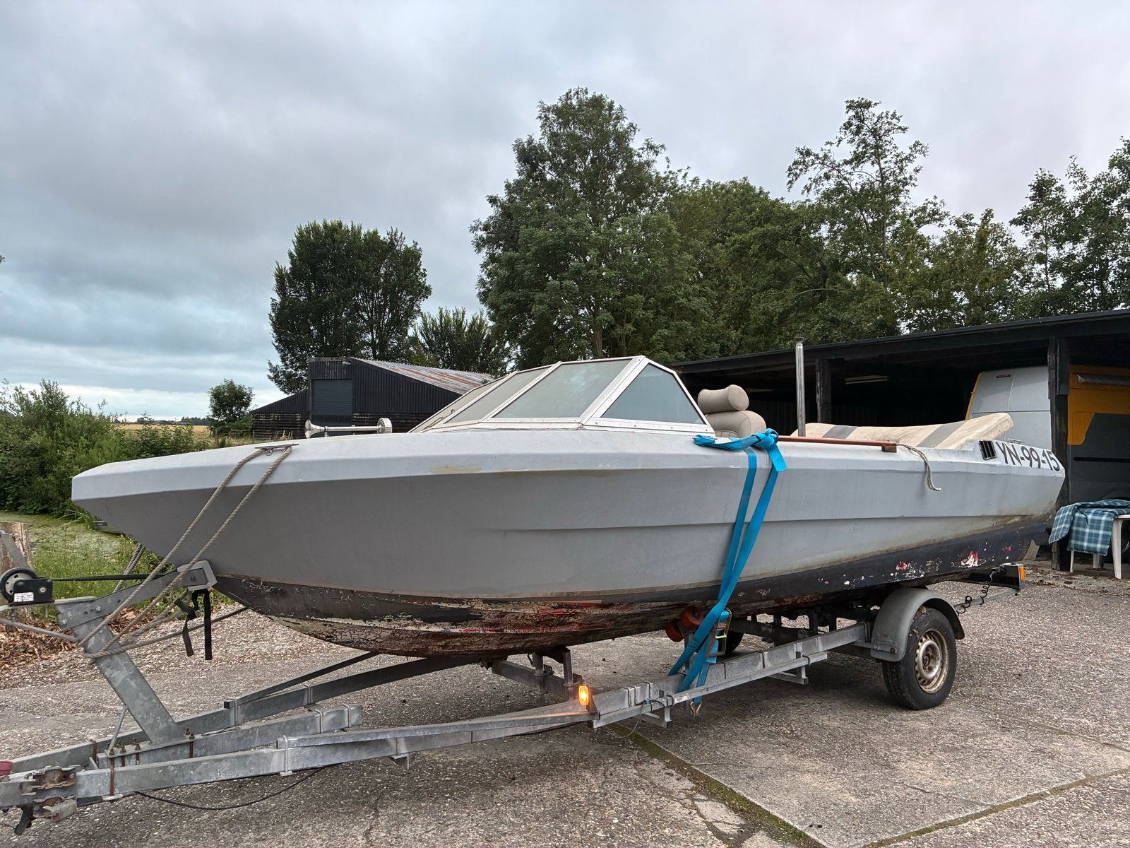Fiber opknap speedboot zonder trailer  met Carbon dashboard, Ophalen, Gebruikt, Motorboot