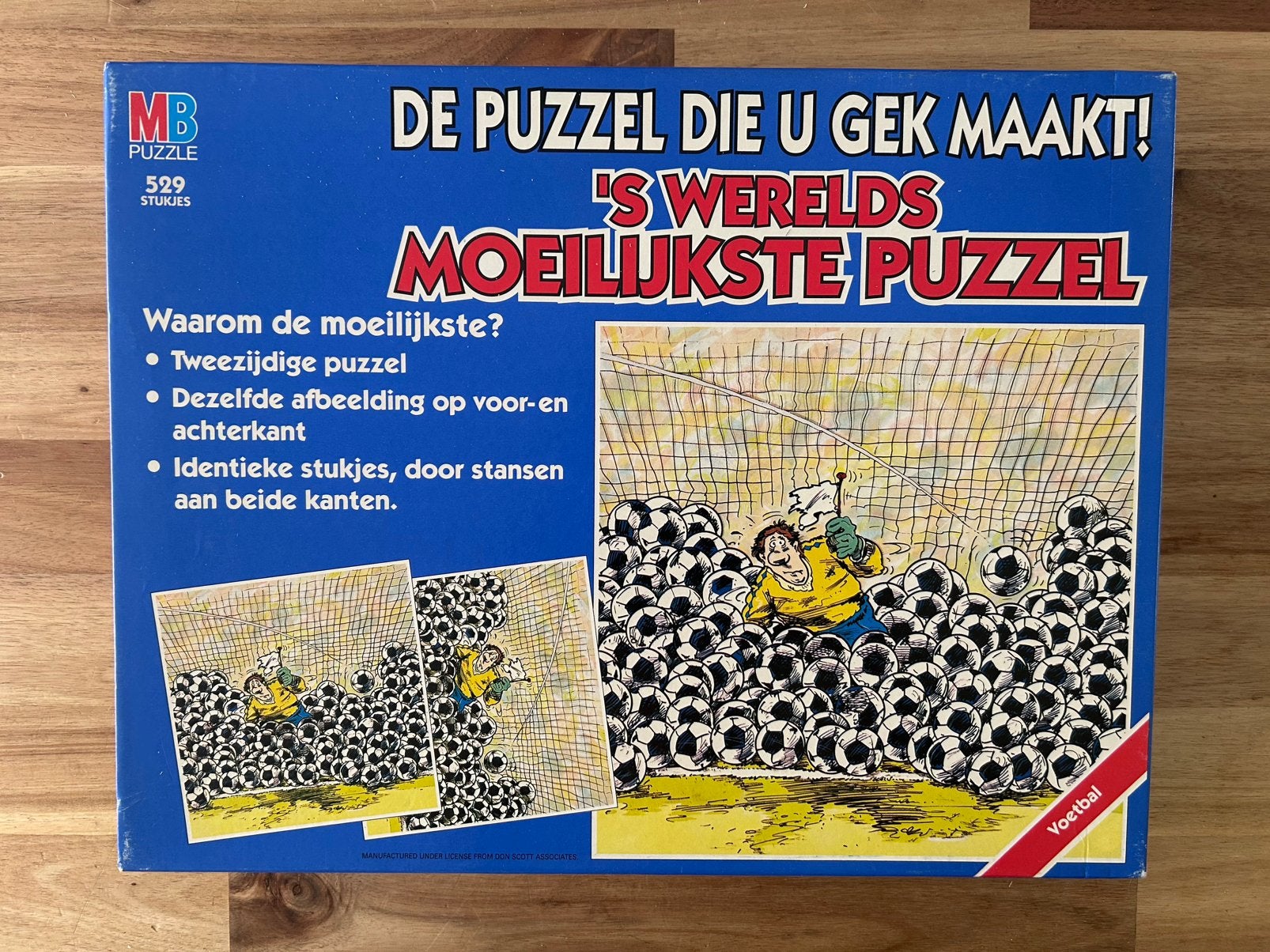 Dubbelzijdige puzzel Voetbal, Ophalen, 500 t/m 1500 stukjes, Zo goed als nieuw, Legpuzzel