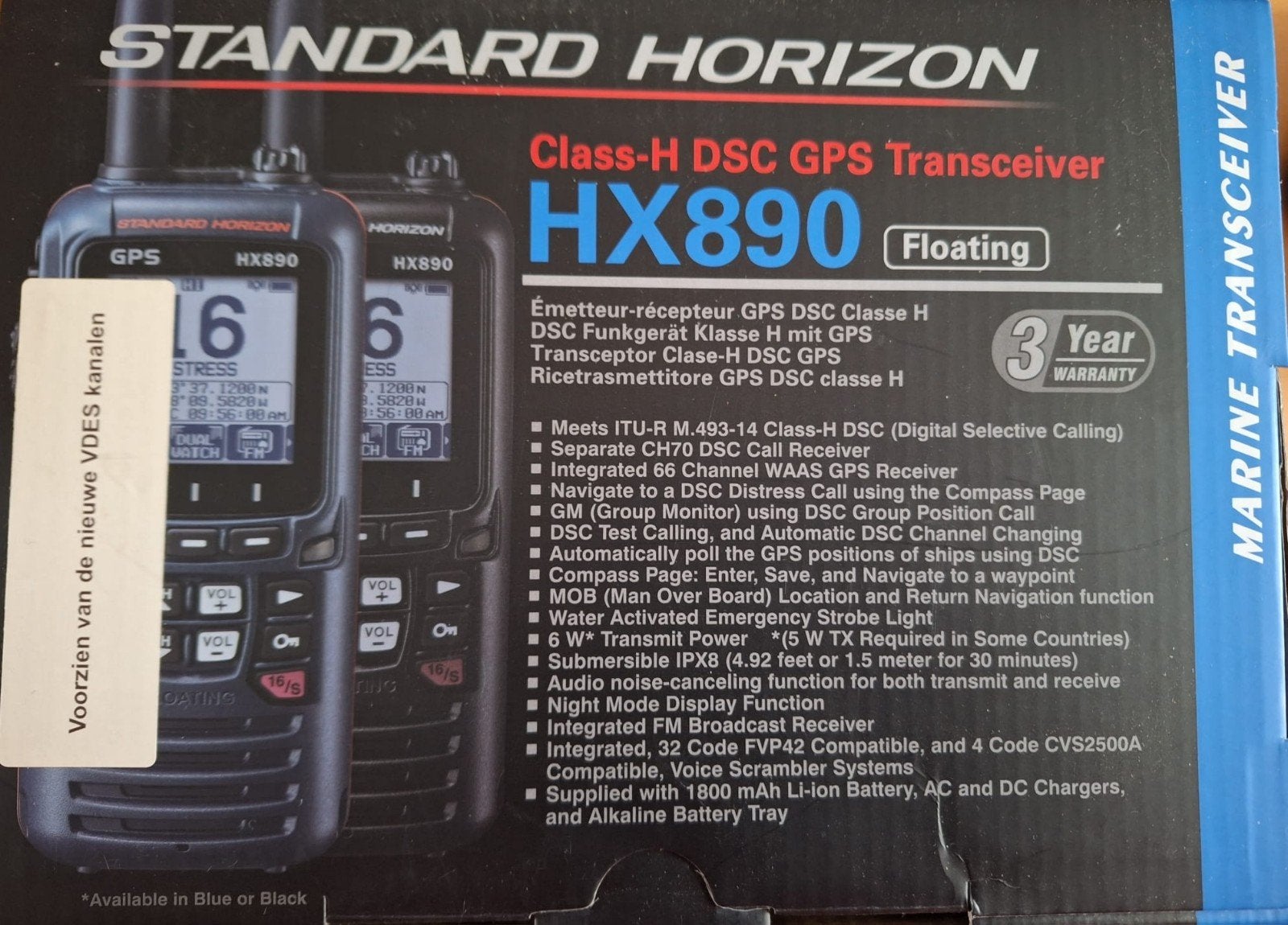 NIEUW: Standard Horizon HX890 Marifoon - VDES kanalen - GPS, Ophalen of Verzenden, Nieuw