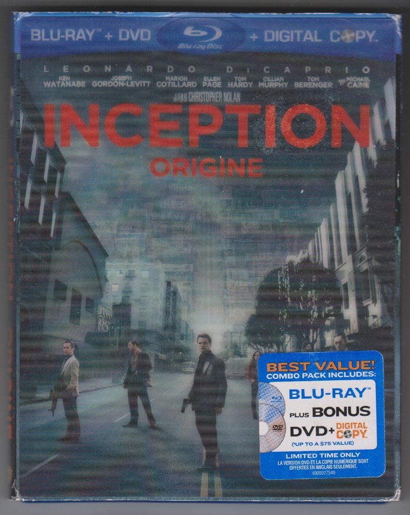 2Blu-ray + DVD Inception Origine(Niet NL ondertiteld.), Cd's en Dvd's, Blu-ray, Zo goed als nieuw, Science Fiction en Fantasy