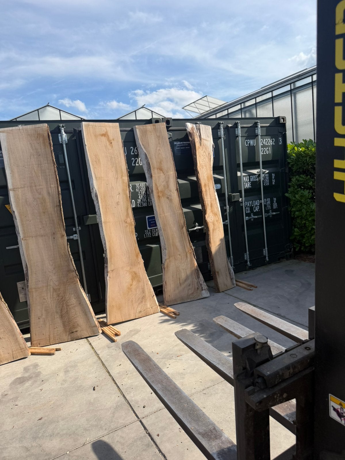 6 drogen iepen schaaldelen voor 350 euro !!!, Ophalen, Zo goed als nieuw, 250 cm of meer, Planken